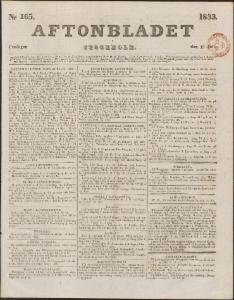 Aftonbladet Fredagen den 19 Juli 1833