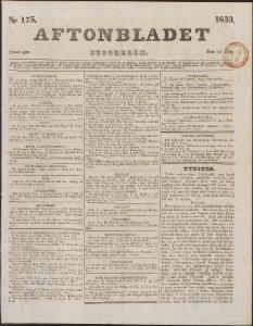 Aftonbladet Onsdagen den 31 Juli 1833