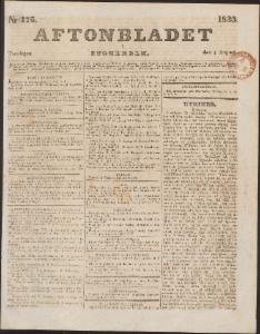 Aftonbladet Augusti 1833