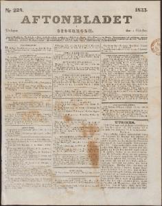 Aftonbladet Oktober 1833
