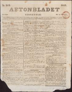 Aftonbladet Fredagen den 18 Oktober 1833