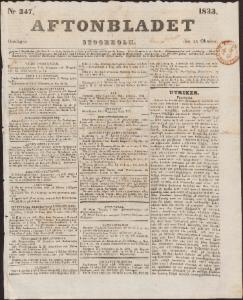 Aftonbladet Onsdagen den 23 Oktober 1833