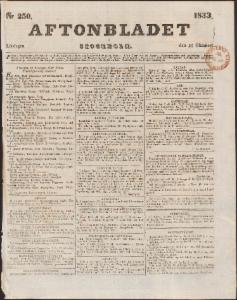 Aftonbladet Lördagen den 26 Oktober 1833