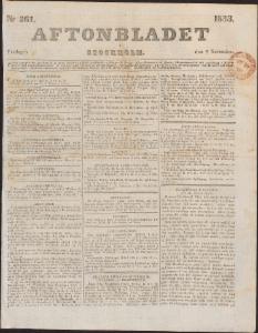 Aftonbladet Fredagen den 8 November 1833