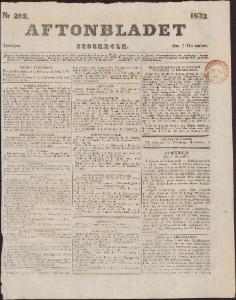 Aftonbladet Tisdagen den 3 December 1833