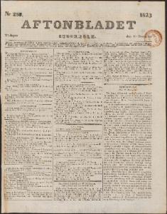 Sida 1 Aftonbladet 1833-12-10