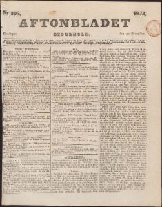 Aftonbladet Onsdagen den 18 December 1833