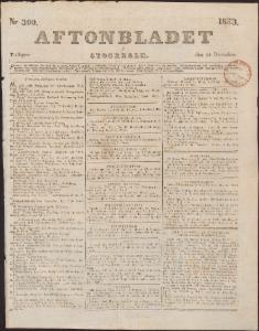 Sida 1 Aftonbladet 1833-12-24