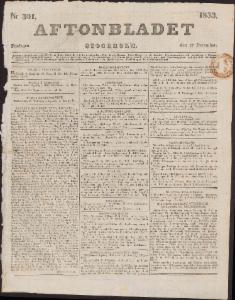 Aftonbladet Fredagen den 27 December 1833
