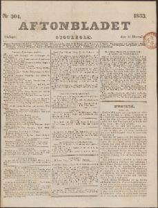 Sida 1 Aftonbladet 1833-12-31