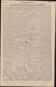 Aftonbladet Måndagen den 30 Mars 1840