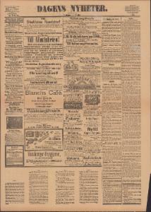 Sida 1 Dagens Nyheter 1890-05-27