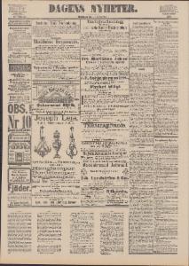Sida 1 Dagens Nyheter 1890-09-22