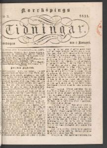 Norrköpings Tidningar 1831-01-08