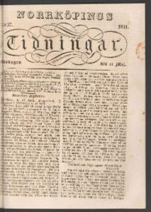 Norrköpings Tidningar Onsdagen den 11 Maj 1831