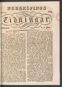 Norrköpings Tidningar Onsdagen den 29 Juni 1831