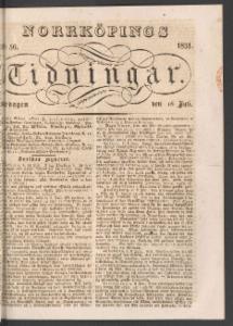 Norrköpings Tidningar Lördagen den 16 Juli 1831
