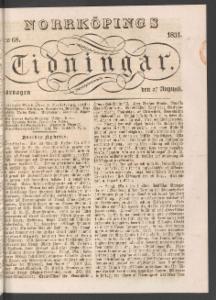 Norrköpings Tidningar 1831-08-27
