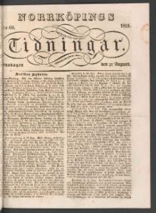 Sida 1 Norrköpings Tidningar 1831-08-31