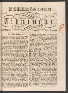 Norrköpings Tidningar Onsdagen den 21 September 1831