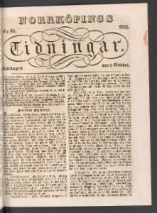 Norrköpings Tidningar Lördagen den 8 Oktober 1831