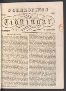 Norrköpings Tidningar Onsdagen den 19 Oktober 1831