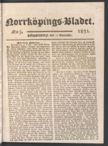 Sida 5 Norrköpings Tidningar 1831-12-24