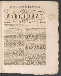 Norrköpings Tidningar Onsdagen den 11 Januari 1832