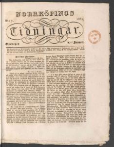 Norrköpings Tidningar Onsdagen den 25 Januari 1832