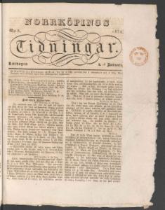 Sida 1 Norrköpings Tidningar 1832-01-28