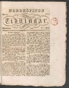 Norrköpings Tidningar Onsdagen den 11 April 1832