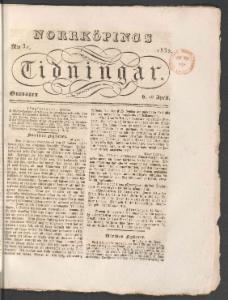 Norrköpings Tidningar Onsdagen den 18 April 1832