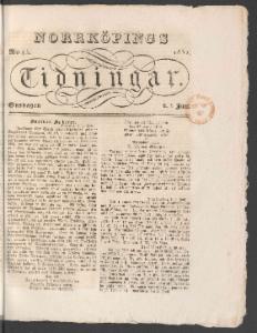 Norrköpings Tidningar Onsdagen den 6 Juni 1832