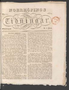 Norrköpings Tidningar Onsdagen den 27 Juni 1832