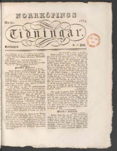 Sida 1 Norrköpings Tidningar 1832-07-28