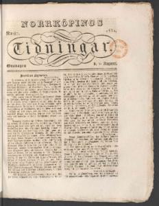 Sida 1 Norrköpings Tidningar 1832-08-22