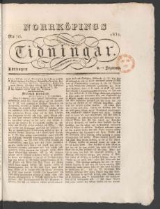 Sida 1 Norrköpings Tidningar 1832-09-22