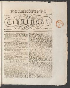 Sida 1 Norrköpings Tidningar 1832-12-22