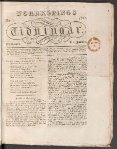 Norrköpings Tidningar Onsdagen den 23 Januari 1833