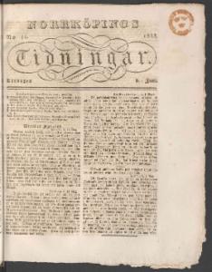 Norrköpings Tidningar Juni 1833