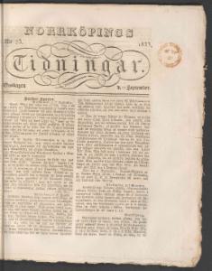 Norrköpings Tidningar Onsdagen den 11 September 1833