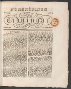 Norrköpings Tidningar Onsdagen den 20 November 1833