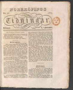 Norrköpings Tidningar Lördagen den 30 November 1833