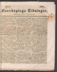 Norrköpings Tidningar Lördagen den 8 Februari 1840
