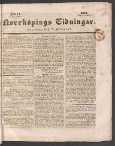 Norrköpings Tidningar Lördagen den 29 Februari 1840