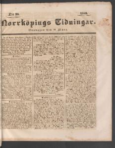 Norrköpings Tidningar Onsdagen den 11 Mars 1840