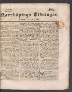 Sida 1 Norrköpings Tidningar 1840-05-06