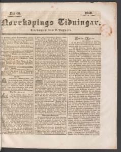 Norrköpings Tidningar 1840-08-15