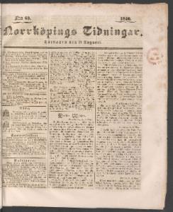 Norrköpings Tidningar 1840-08-29