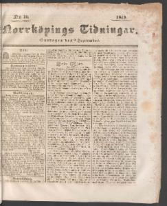 Norrköpings Tidningar September 1840